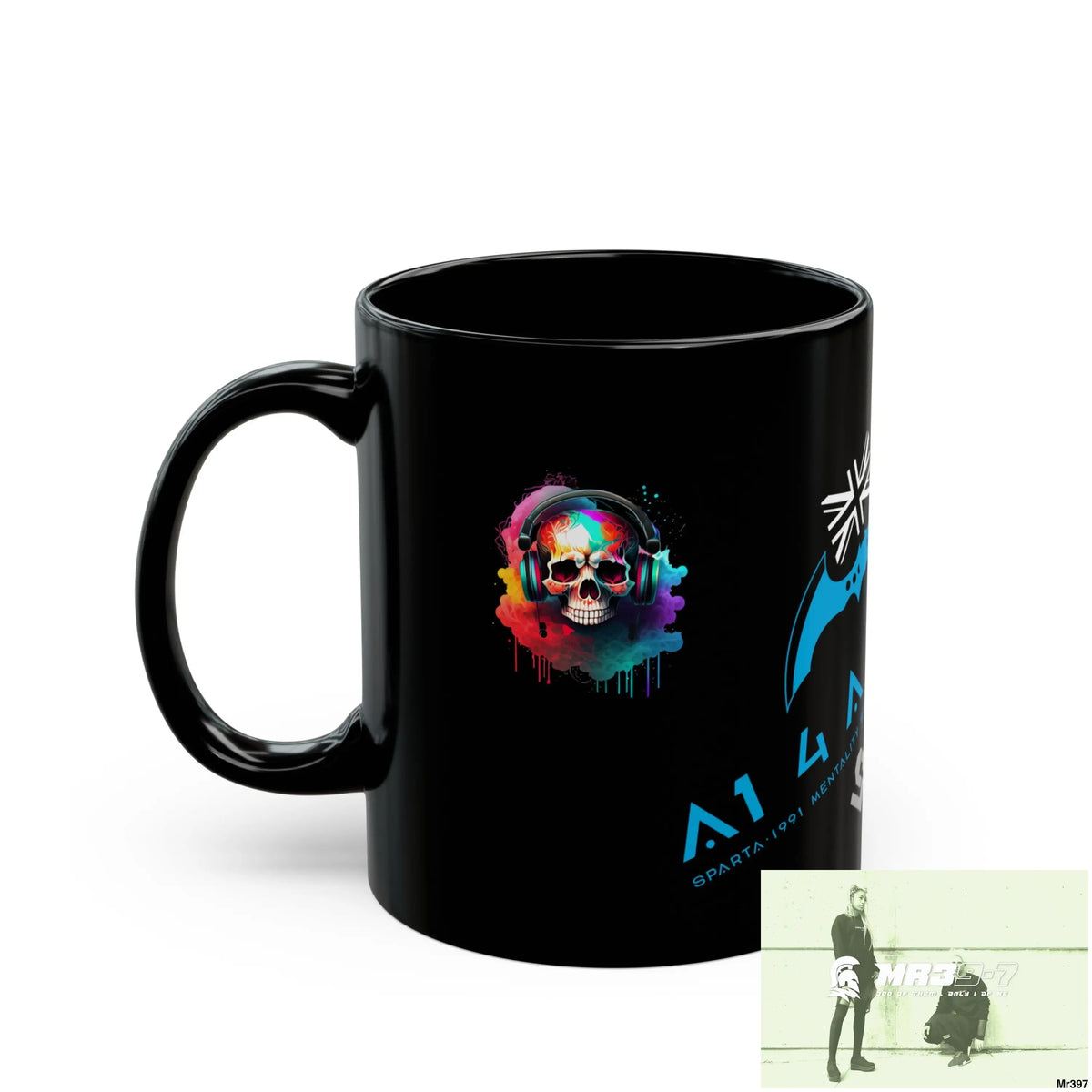 A1 4 A Reason Music / 55’ s back +130 mil 11oz Tactical GB / Wales Black Mug Mental Health VAR / My Life My Deaths