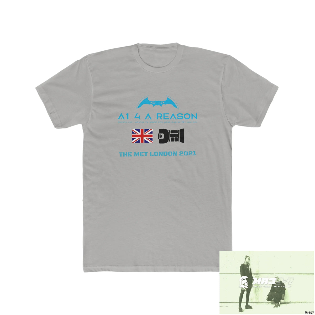 A1 4 A Reason One flew over the redwoods centre - Men’s Cotton Crew Tee Solid Light Grey / S T-Shirt
