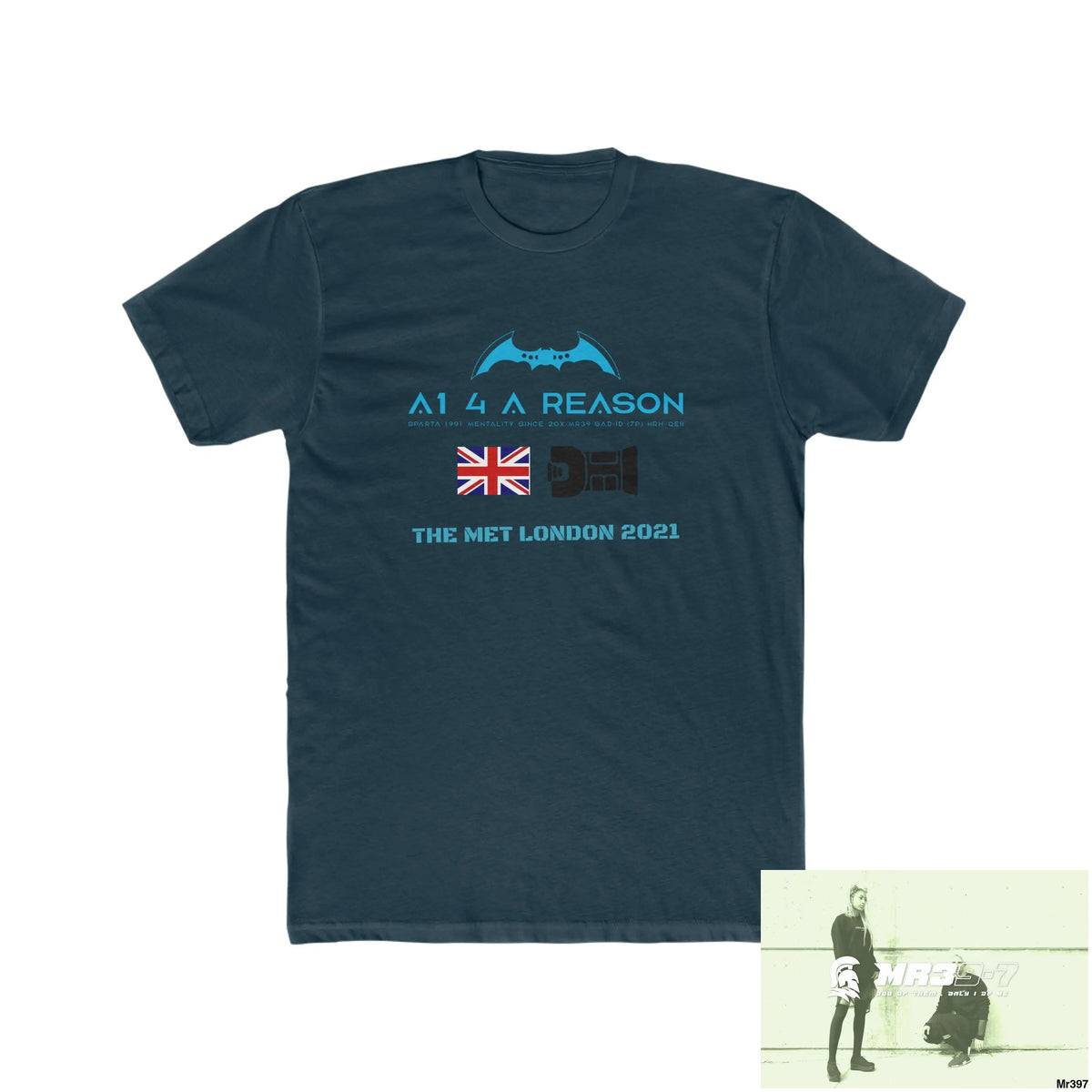 A1 4 A Reason One flew over the redwoods centre - Men’s Cotton Crew Tee Solid Midnight Navy / XS T-Shirt