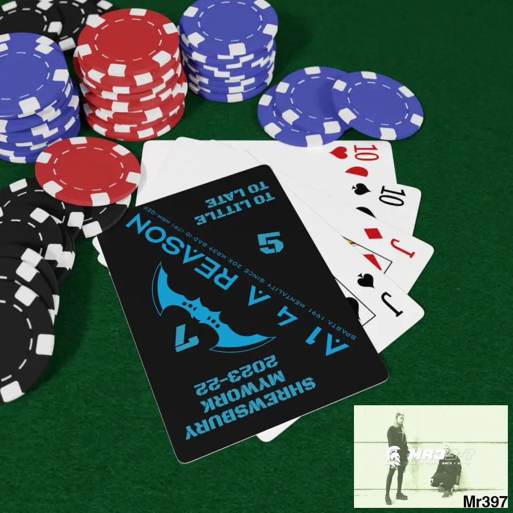 A1 4 A Reason Shrewsbury my work Beast mode Custom Poker Cards 2.47’’ x 3.47’’ / White / Semi Glossy Paper products
