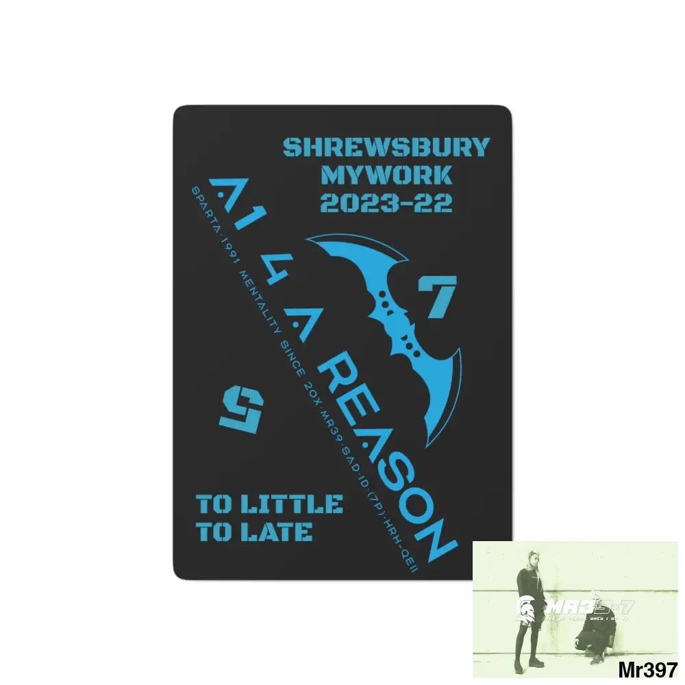 A1 4 A Reason Shrewsbury my work Beast mode Custom Poker Cards 2.47’’ x 3.47’’ / White / Semi Glossy Paper products