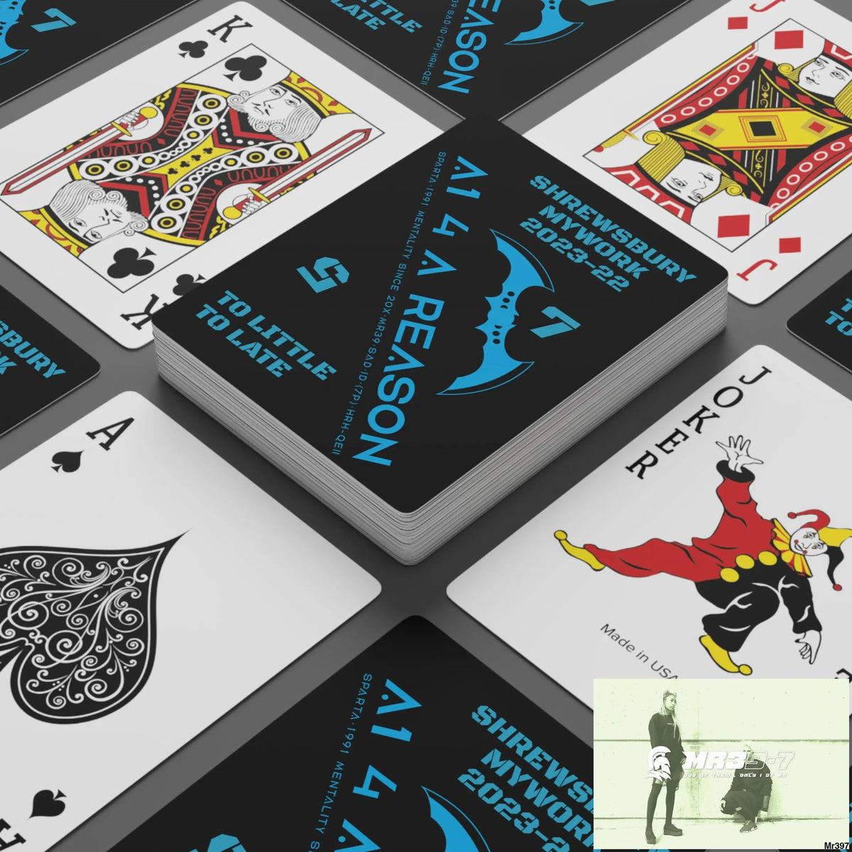 A1 4 A Reason Shrewsbury my work Beast mode Custom Poker Cards 2.47’’ x 3.47’’ / White / Semi Glossy Paper products