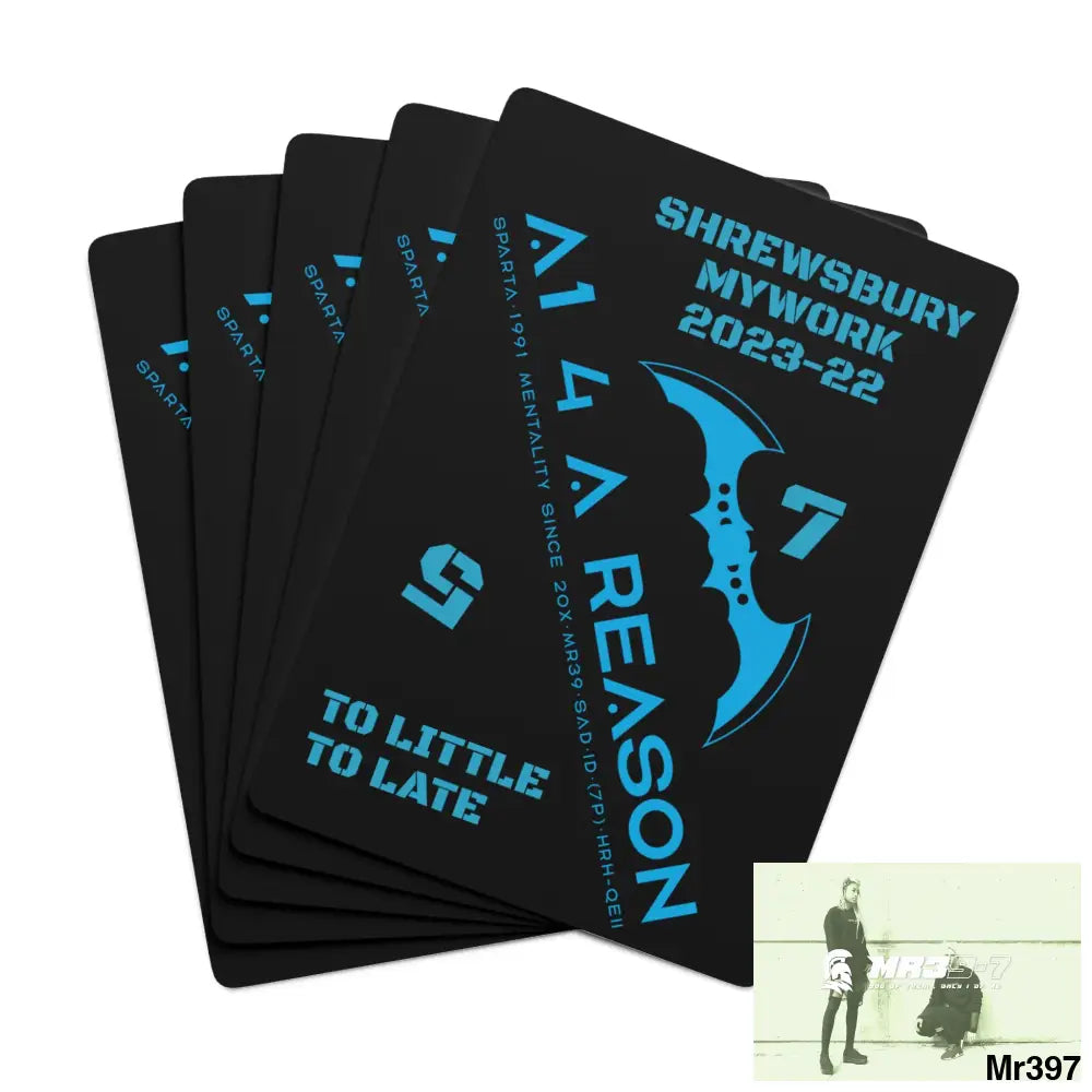 A1 4 A Reason Shrewsbury my work Beast mode Custom Poker Cards 2.47’’ x 3.47’’ / White / Semi Glossy Paper products