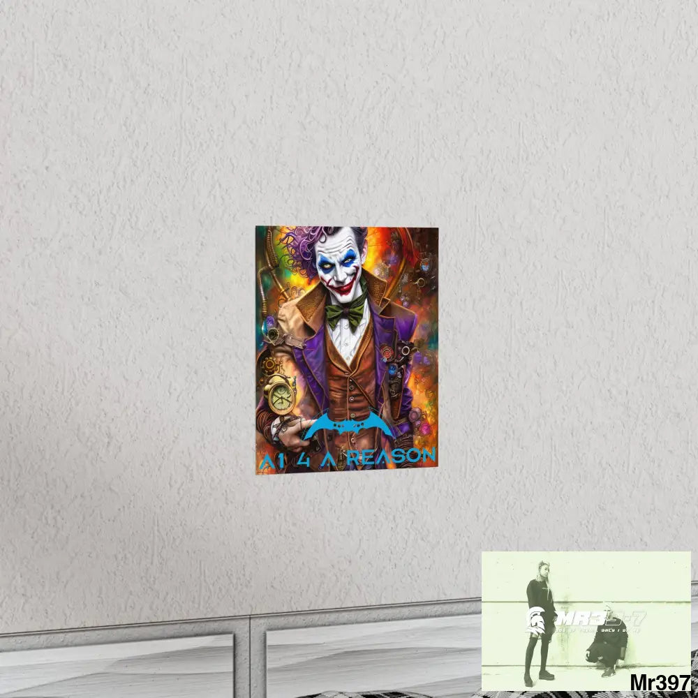 A1.4 A Reason Steampunk Joker Hearts Tribal Fractal Matte Vertical Posters Poster