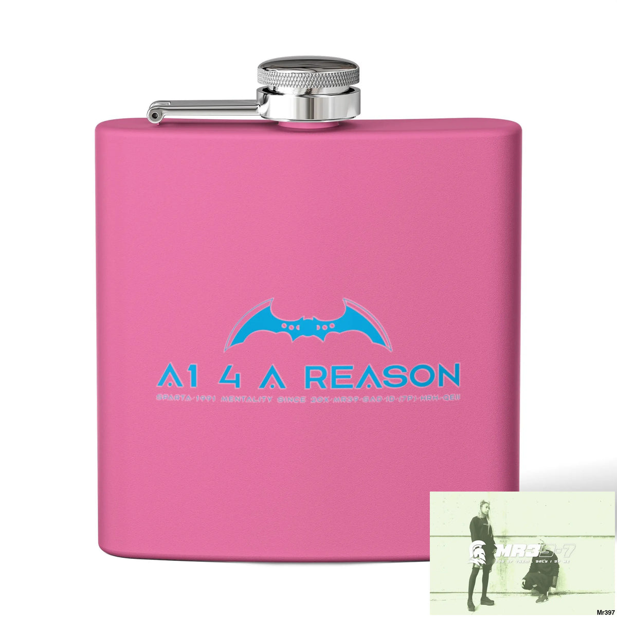 A1 4 A Reason Stylish Stainless Steel Flask for Tea/ Coffee Lovers - 6oz Personalized Gift 6oz / Pink Mug