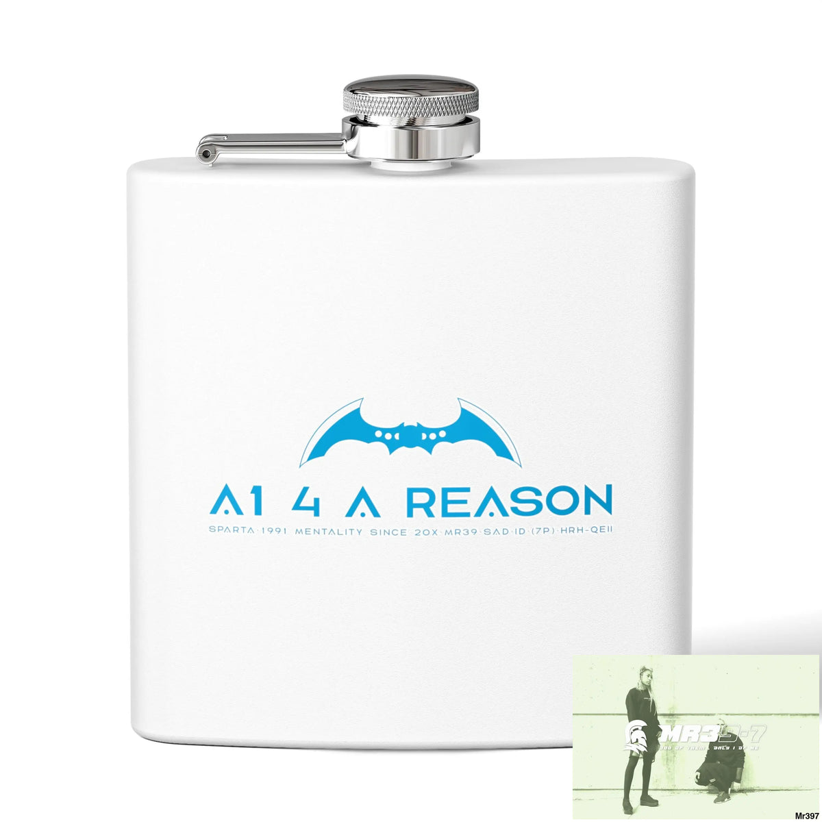 A1 4 A Reason Stylish Stainless Steel Flask for Tea/ Coffee Lovers - 6oz Personalized Gift 6oz / White Mug