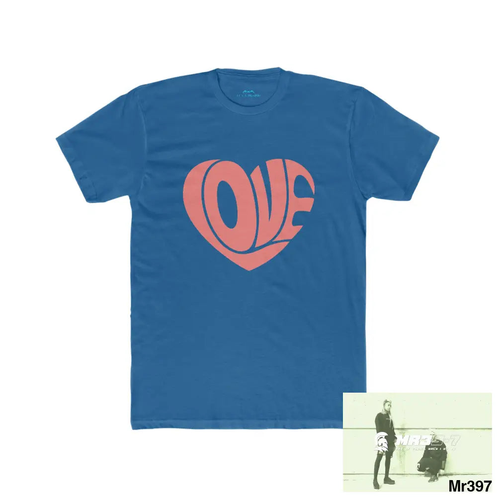 A1 4 A Reason Tactical Love Men’s Cotton Crew Tee Solid Cool Blue / S T-Shirt