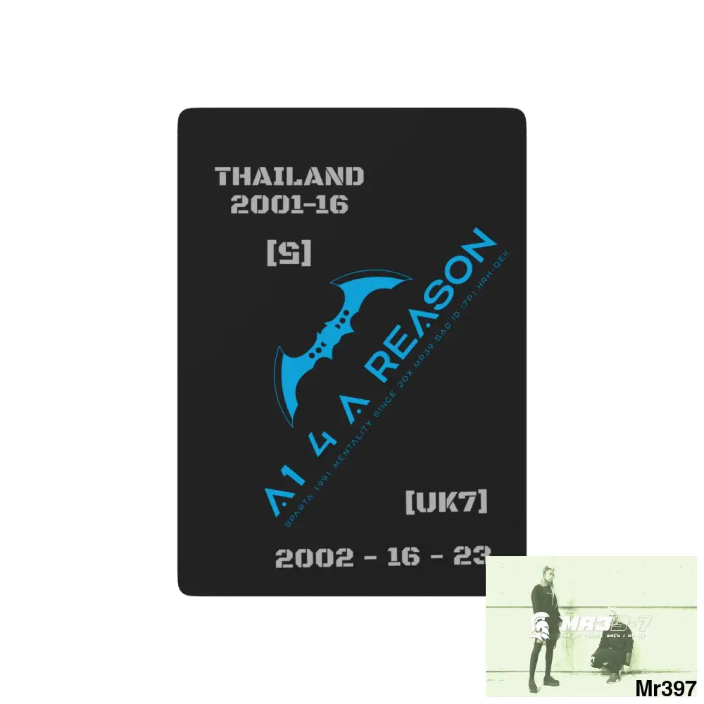 A1 4 A Reason Thailand /UK Ltd Edition Custom Poker Cards 2.5’’ x 3.5’’ / White / Semi Glossy Paper products