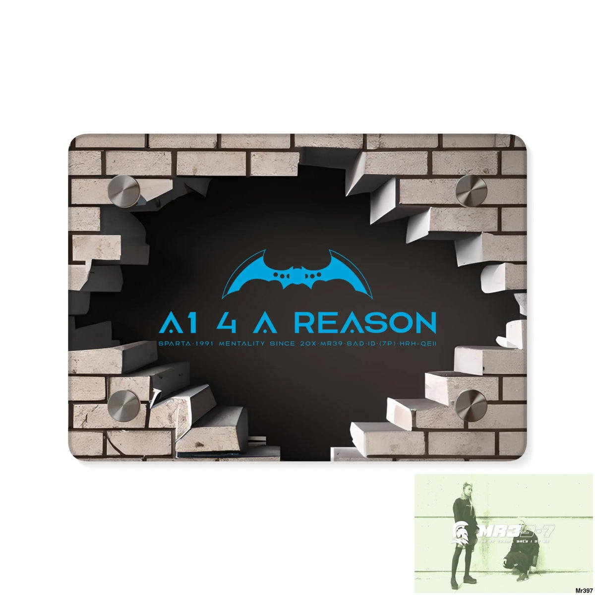 A1 4 A Reason Through the 3D Cracked Brick Wall Graphic Acrylic Wall Art Panels 7’’ x 5’’ (Horizontal) / 0.25’’ Home