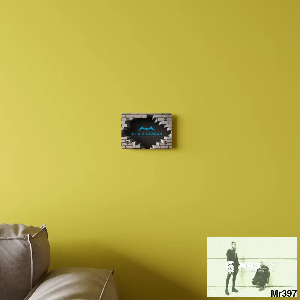A1 4 A Reason Through the 3D Cracked Brick Wall Graphic Acrylic Wall Art Panels Home Decor
