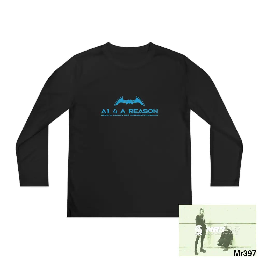 A1 4 A Reason Youth Long Sleeve Competitor Tee Black / S Kids clothes