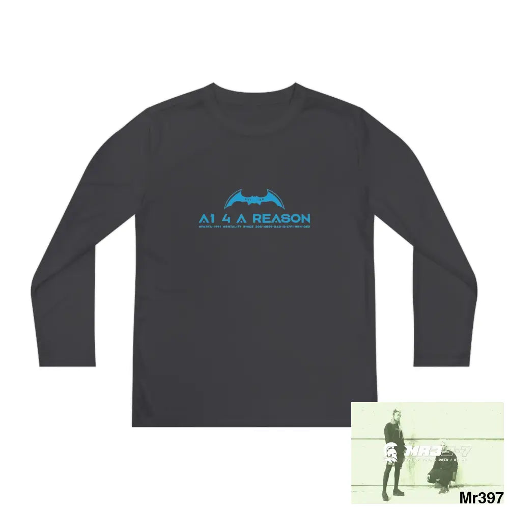 A1 4 A Reason Youth Long Sleeve Competitor Tee Iron Grey / S Kids clothes