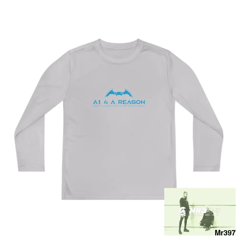 A1 4 A Reason Youth Long Sleeve Competitor Tee Silver / S Kids clothes
