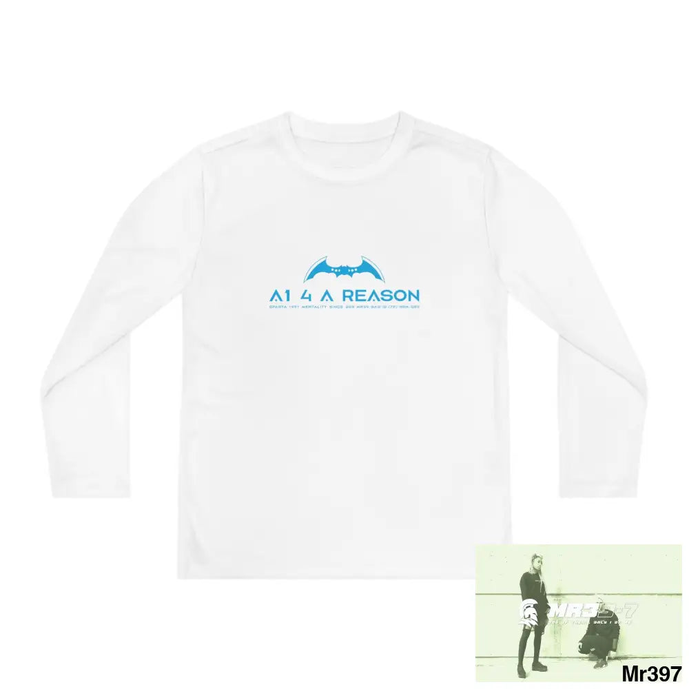 A1 4 A Reason Youth Long Sleeve Competitor Tee White / S Kids clothes