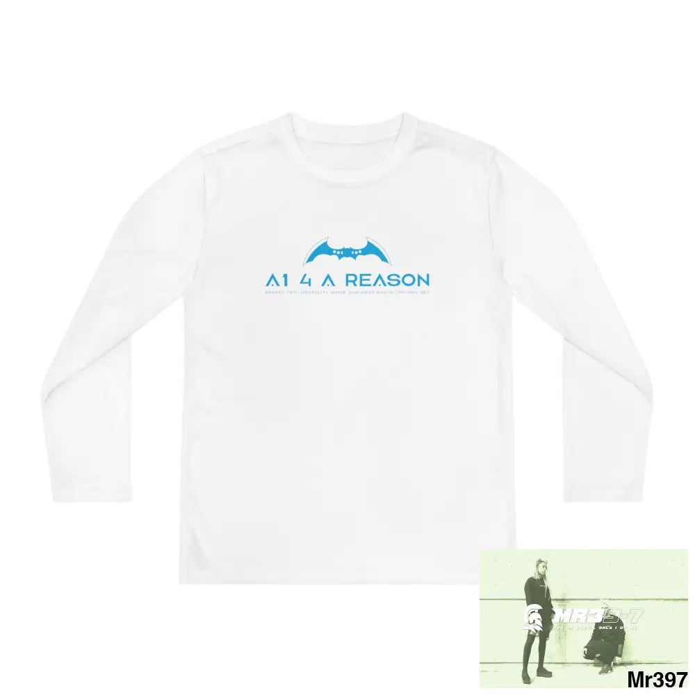 A1 4 A Reason Youth Long Sleeve Competitor Tee White / S Kids clothes