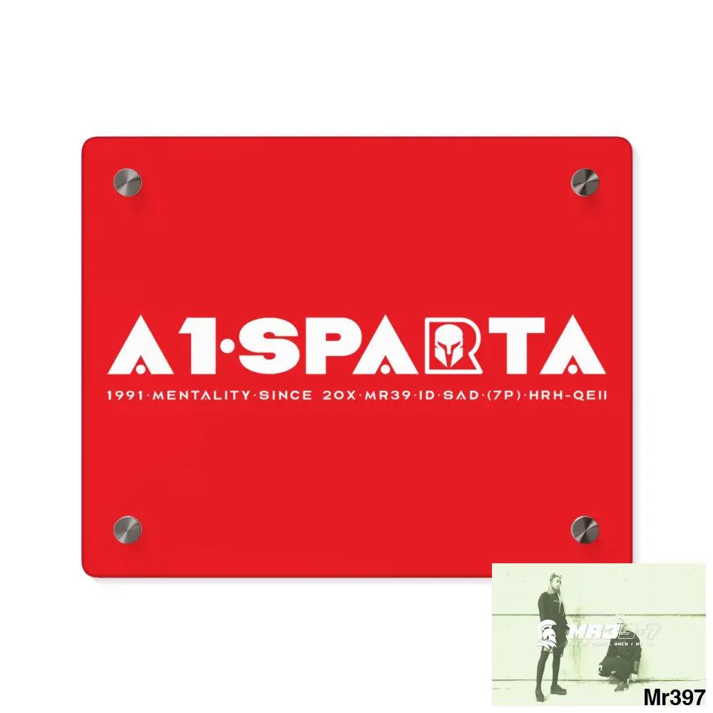 A1-Peace Sparta Acrylic Wall Art Panels 10″ x 8″ (Horizontal) / 0.25’’ Home Decor