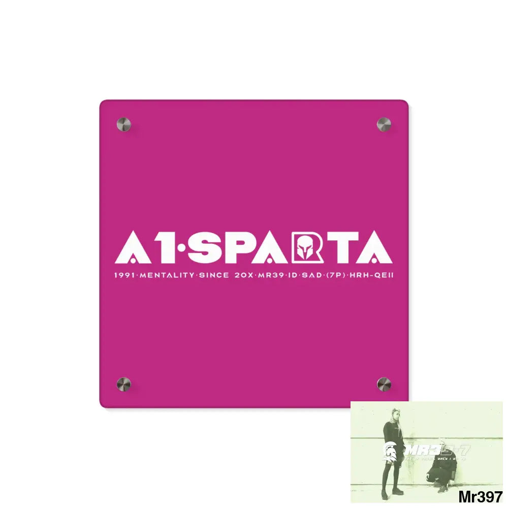 A1-Peace Sparta Acrylic Wall Art Panels 11’’ x 11’’ (Square) / 0.25’’ Home Decor