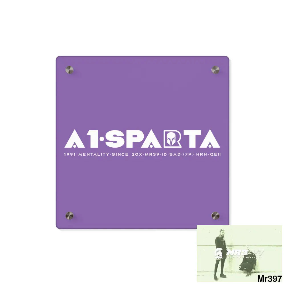 A1-Peace Sparta Acrylic Wall Art Panels 11’’ x 11’’ (Square) / 0.25’’ Home Decor