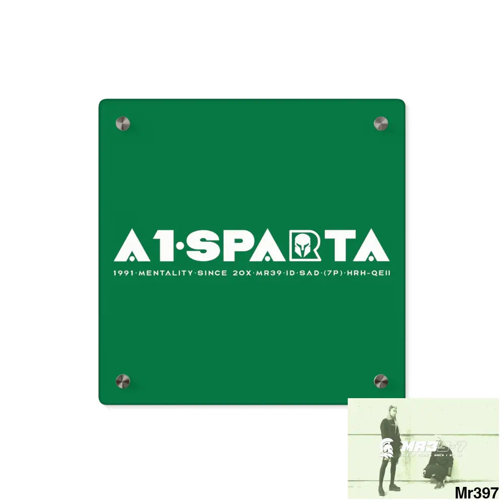 A1-Peace Sparta Acrylic Wall Art Panels 11’’ x 11’’ (Square) / 0.25’’ Home Decor