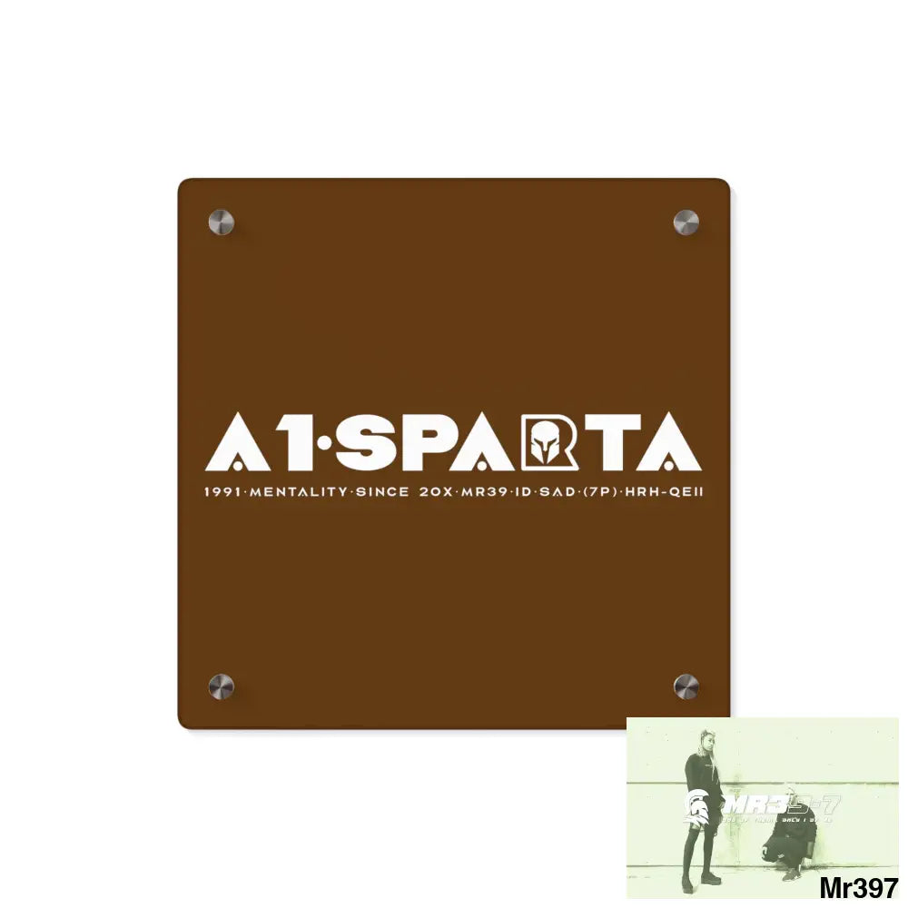A1-Peace Sparta Acrylic Wall Art Panels 11’’ x 11’’ (Square) / 0.25’’ Home Decor