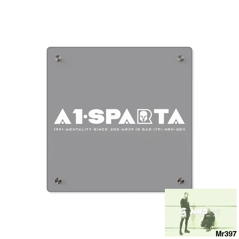 A1-Peace Sparta Acrylic Wall Art Panels 11’’ x 11’’ (Square) / 0.25’’ Home Decor