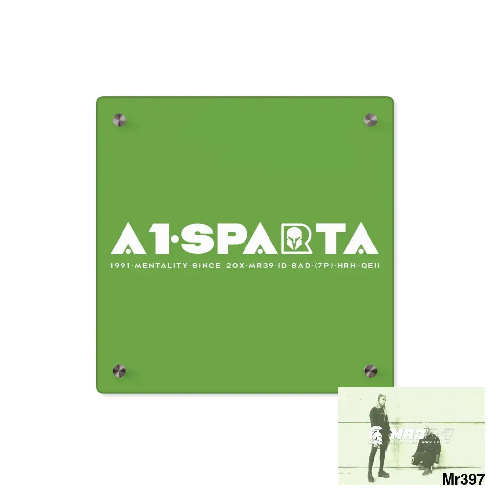 A1-Peace Sparta Acrylic Wall Art Panels 11’’ x 11’’ (Square) / 0.25’’ Home Decor
