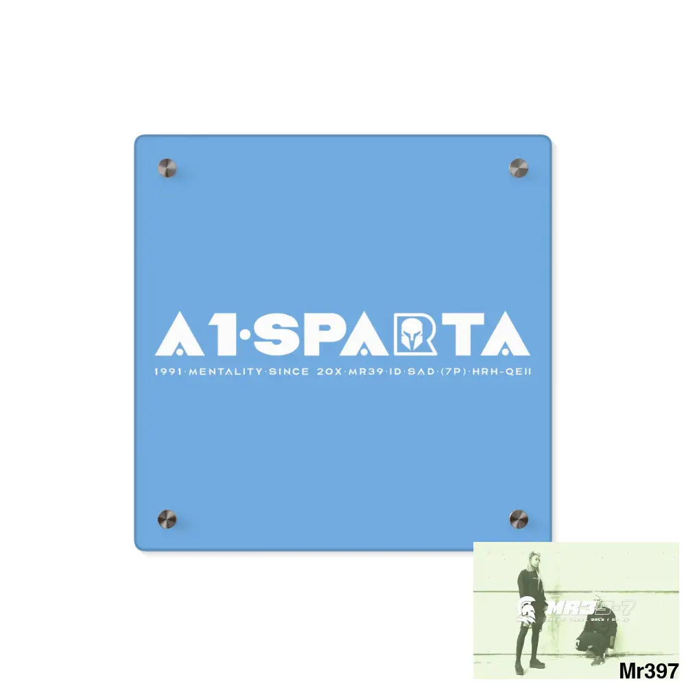 A1-Peace Sparta Acrylic Wall Art Panels 11’’ x 11’’ (Square) / 0.25’’ Home Decor