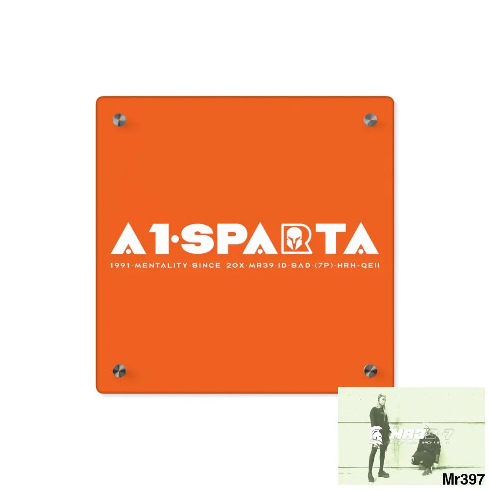 A1-Peace Sparta Acrylic Wall Art Panels 11’’ x 11’’ (Square) / 0.25’’ Home Decor