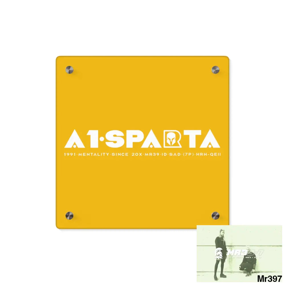 A1-Peace Sparta Acrylic Wall Art Panels 11’’ x 11’’ (Square) / 0.25’’ Home Decor