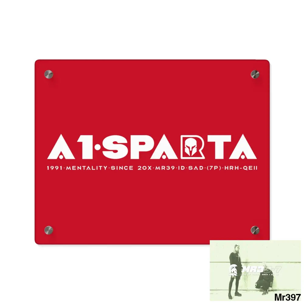 A1-Peace Sparta Acrylic Wall Art Panels 14″ x 11″ (Horizontal) / 0.25’’ Home Decor