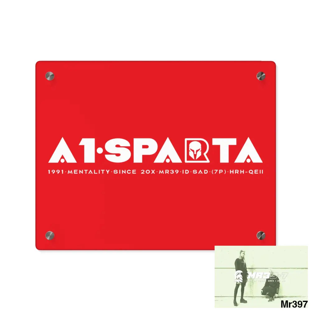A1-Peace Sparta Acrylic Wall Art Panels 14″ x 11″ (Horizontal) / 0.25’’ Home Decor
