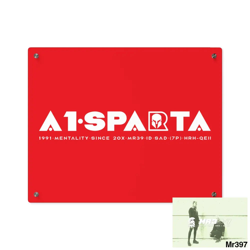 A1-Peace Sparta Acrylic Wall Art Panels 20″ x 16″ (Horizontal) / 0.25’’ Home Decor