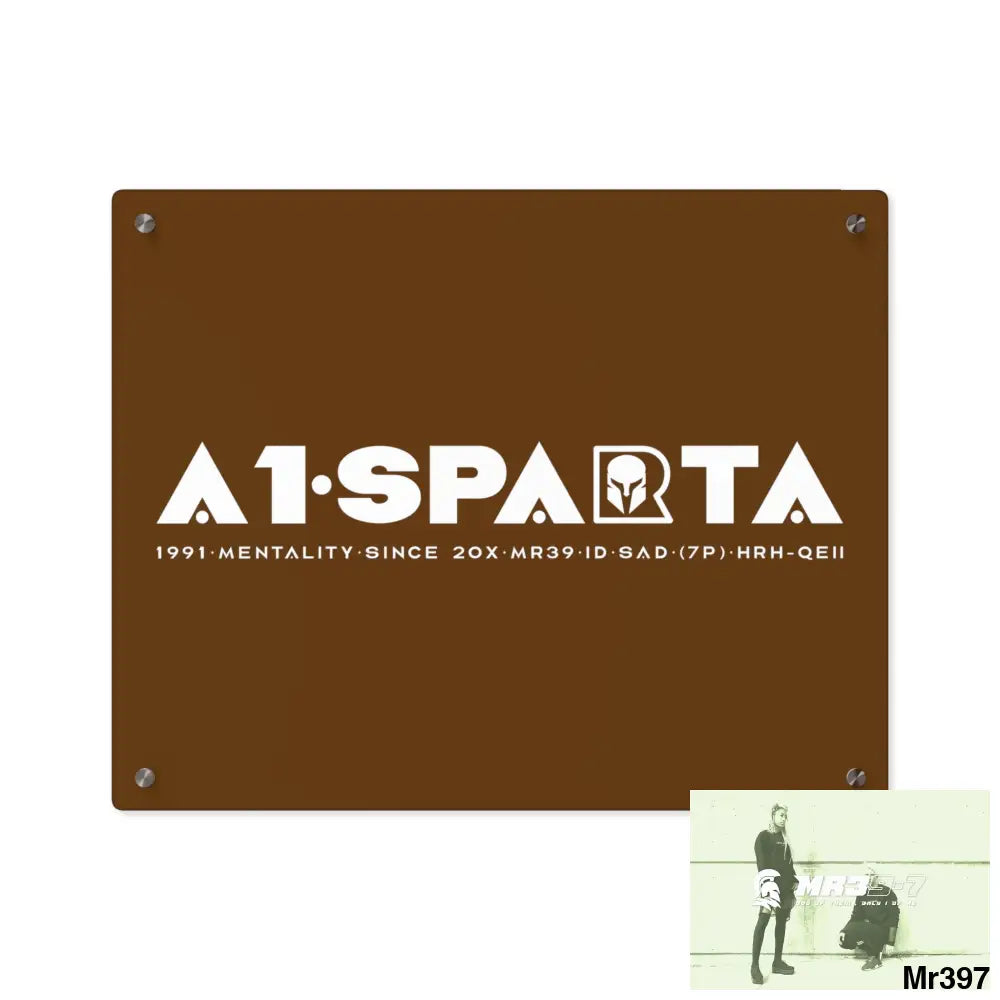 A1-Peace Sparta Acrylic Wall Art Panels 20″ x 16″ (Horizontal) / 0.25’’ Home Decor