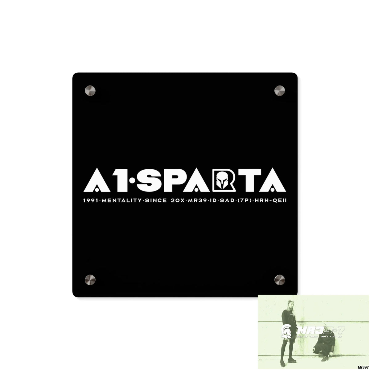 A1-Peace Sparta Acrylic Wall Art Panels 11’’ x 11’’ (Square) / 0.25’’ Home Decor