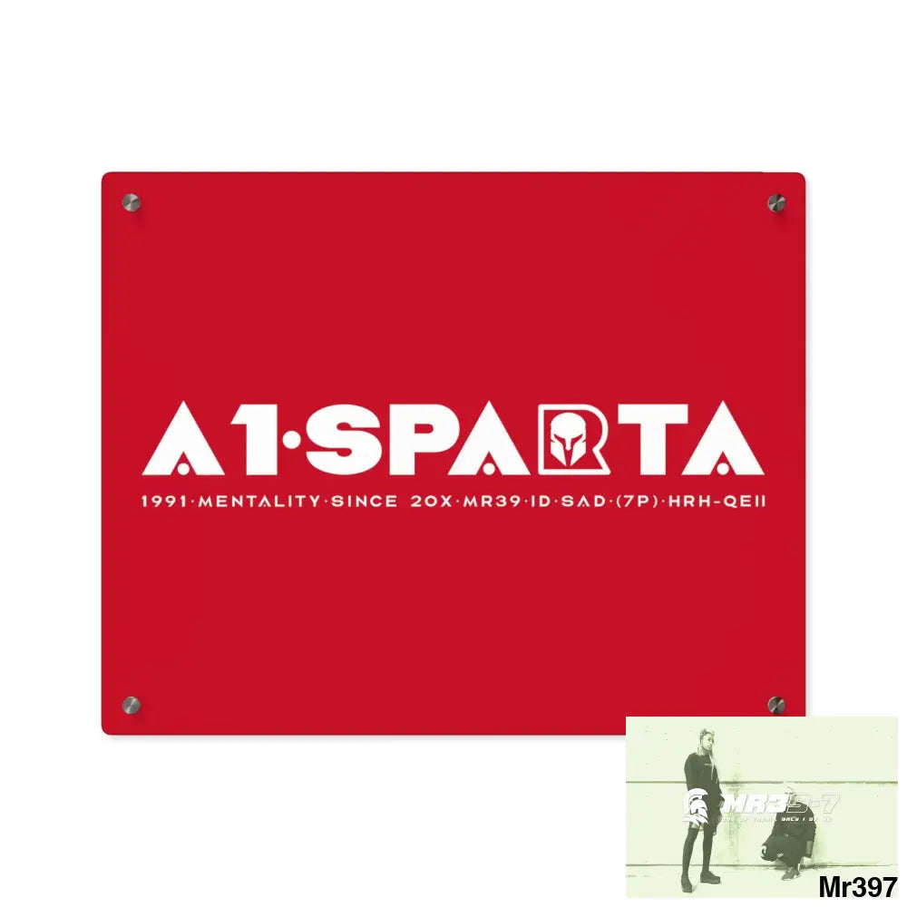 A1-Peace Sparta Acrylic Wall Art Panels 20″ x 16″ (Horizontal) / 0.25’’ Home Decor