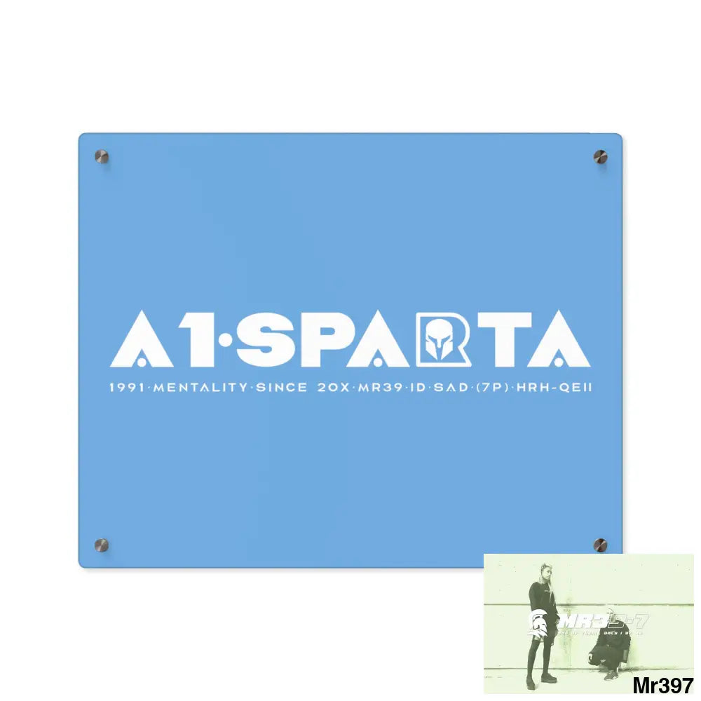 A1-Peace Sparta Acrylic Wall Art Panels 20″ x 16″ (Horizontal) / 0.25’’ Home Decor