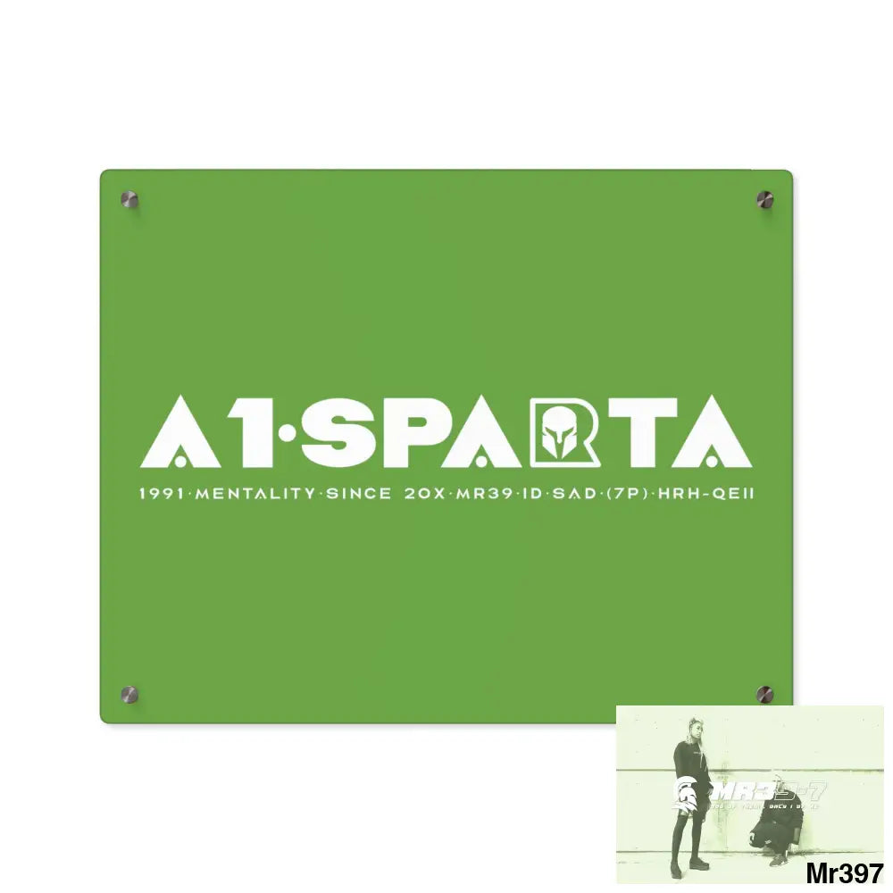 A1-Peace Sparta Acrylic Wall Art Panels 20″ x 16″ (Horizontal) / 0.25’’ Home Decor