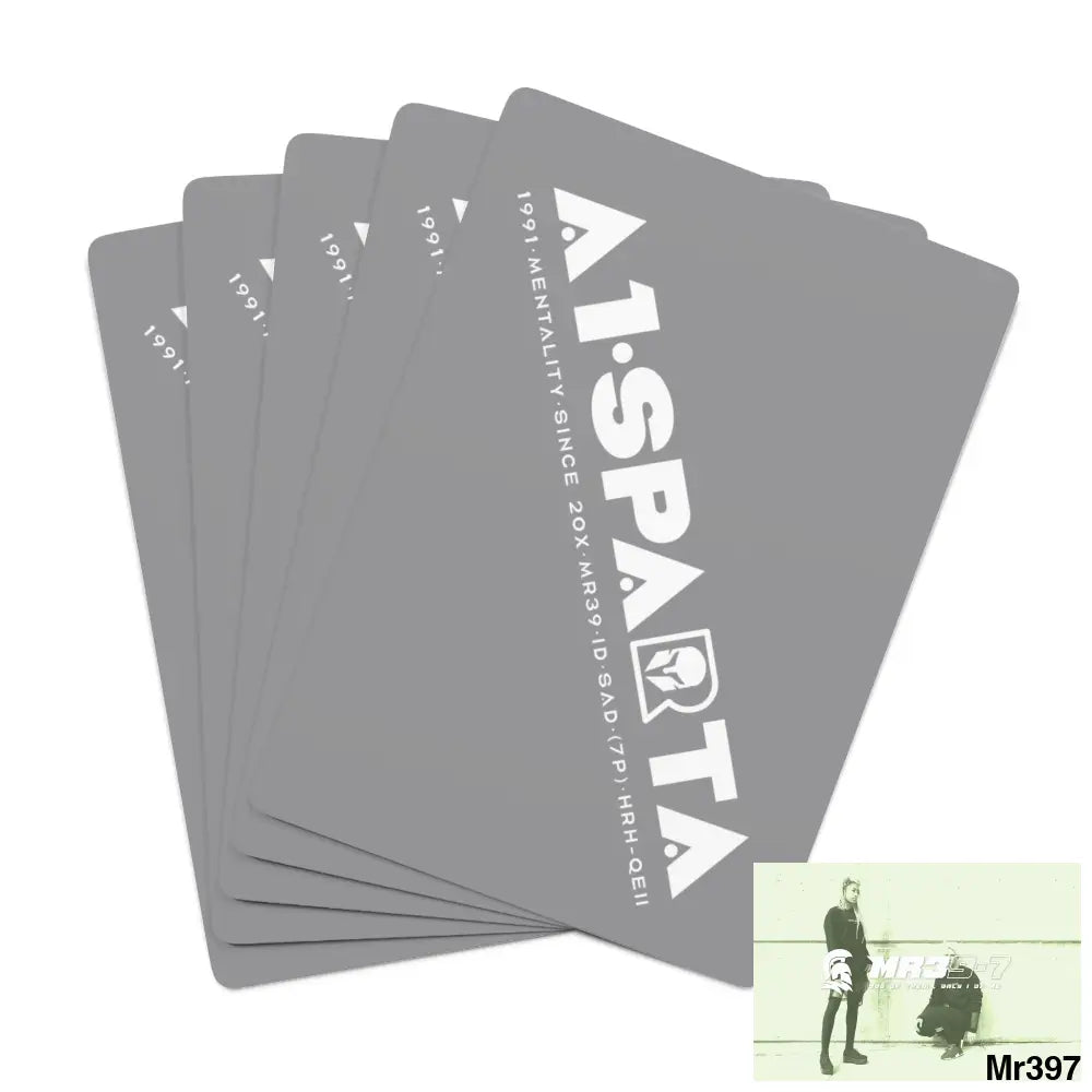 A1- Peace Sparta Custom Poker Cards 2.47’’ x 3.47’’ / White / Semi Glossy Paper products