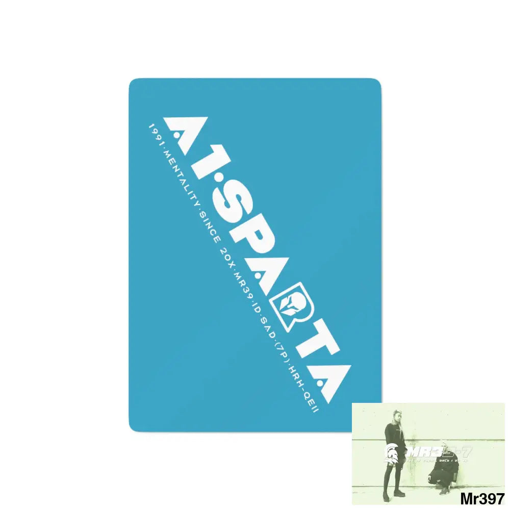 A1- Peace Sparta Custom Poker Cards 2.47’’ x 3.47’’ / White / Semi Glossy Paper products