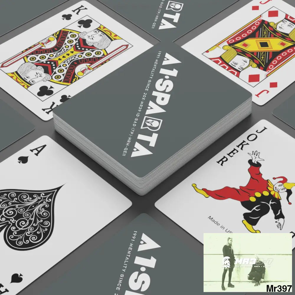 A1- Peace Sparta Custom Poker Cards 2.47’’ x 3.47’’ / White / Semi Glossy Paper products