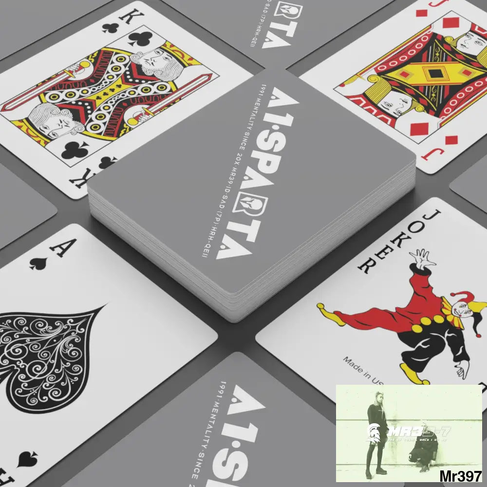 A1- Peace Sparta Custom Poker Cards 2.47’’ x 3.47’’ / White / Semi Glossy Paper products