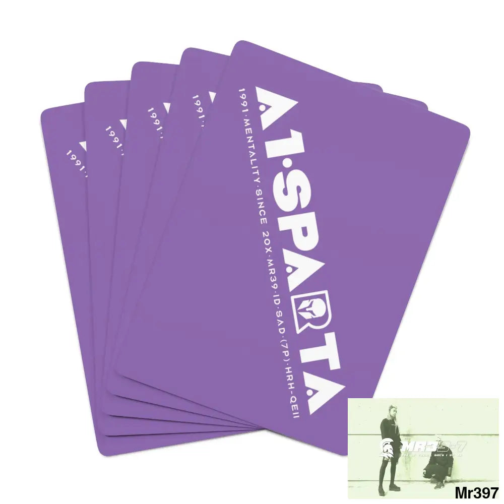 A1- Peace Sparta Custom Poker Cards 2.47’’ x 3.47’’ / White / Semi Glossy Paper products