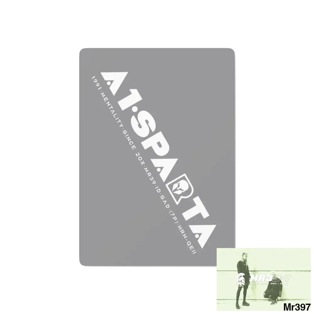 A1- Peace Sparta Custom Poker Cards 2.47’’ x 3.47’’ / White / Semi Glossy Paper products