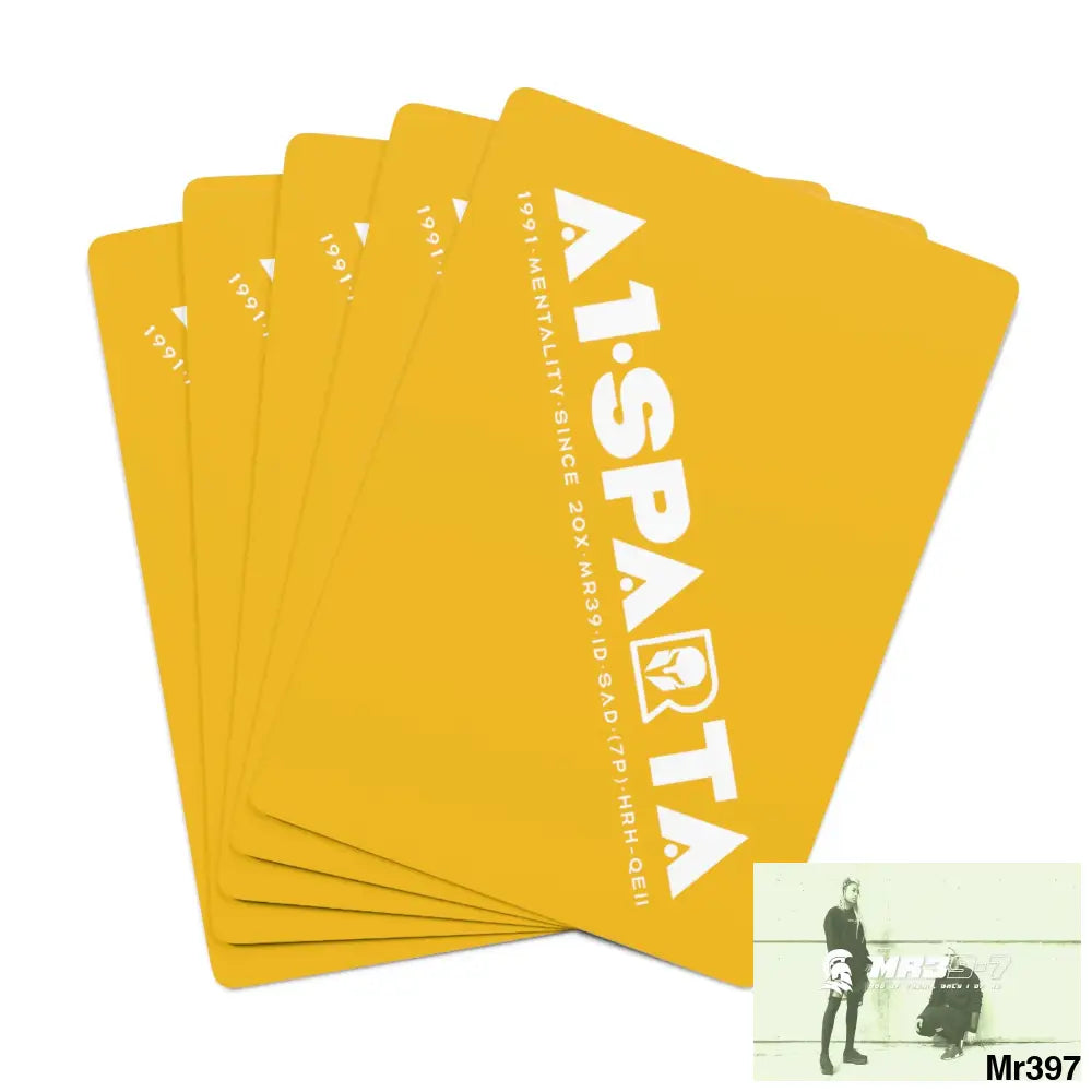 A1- Peace Sparta Custom Poker Cards 2.47’’ x 3.47’’ / White / Semi Glossy Paper products