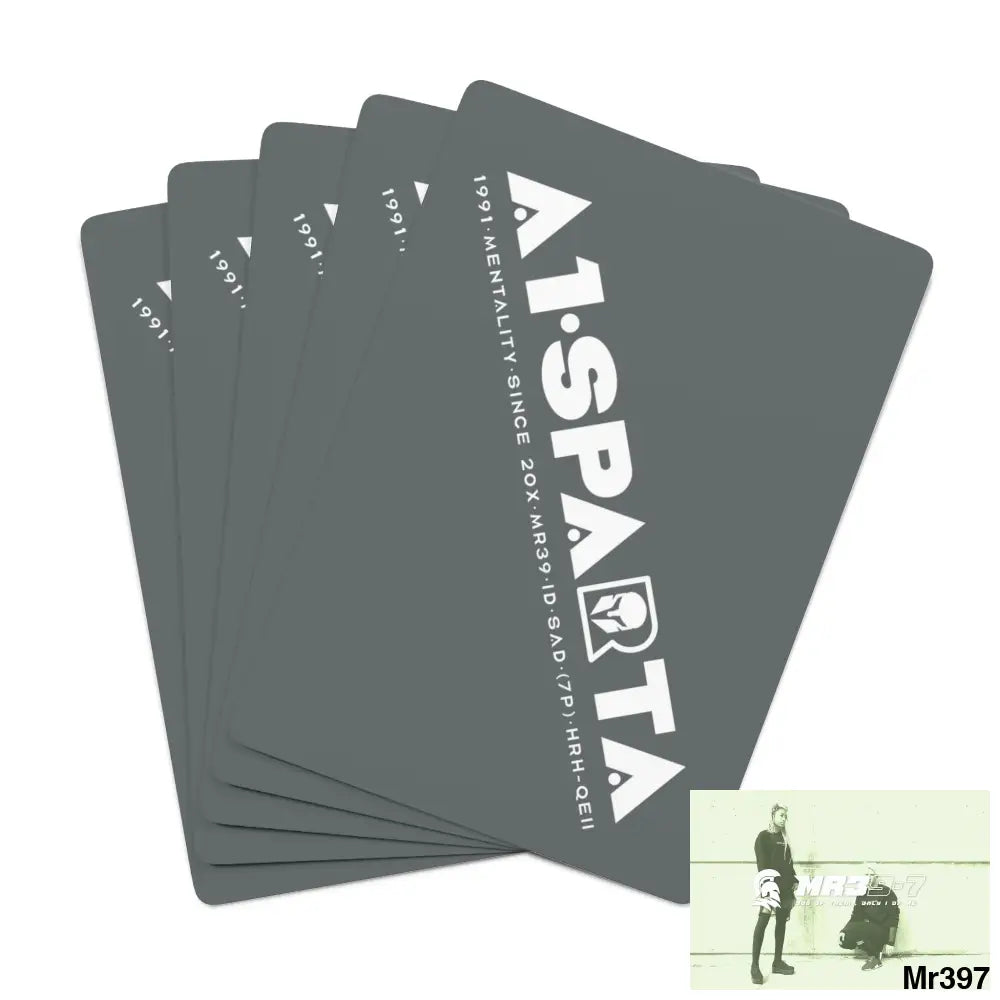 A1- Peace Sparta Custom Poker Cards 2.47’’ x 3.47’’ / White / Semi Glossy Paper products