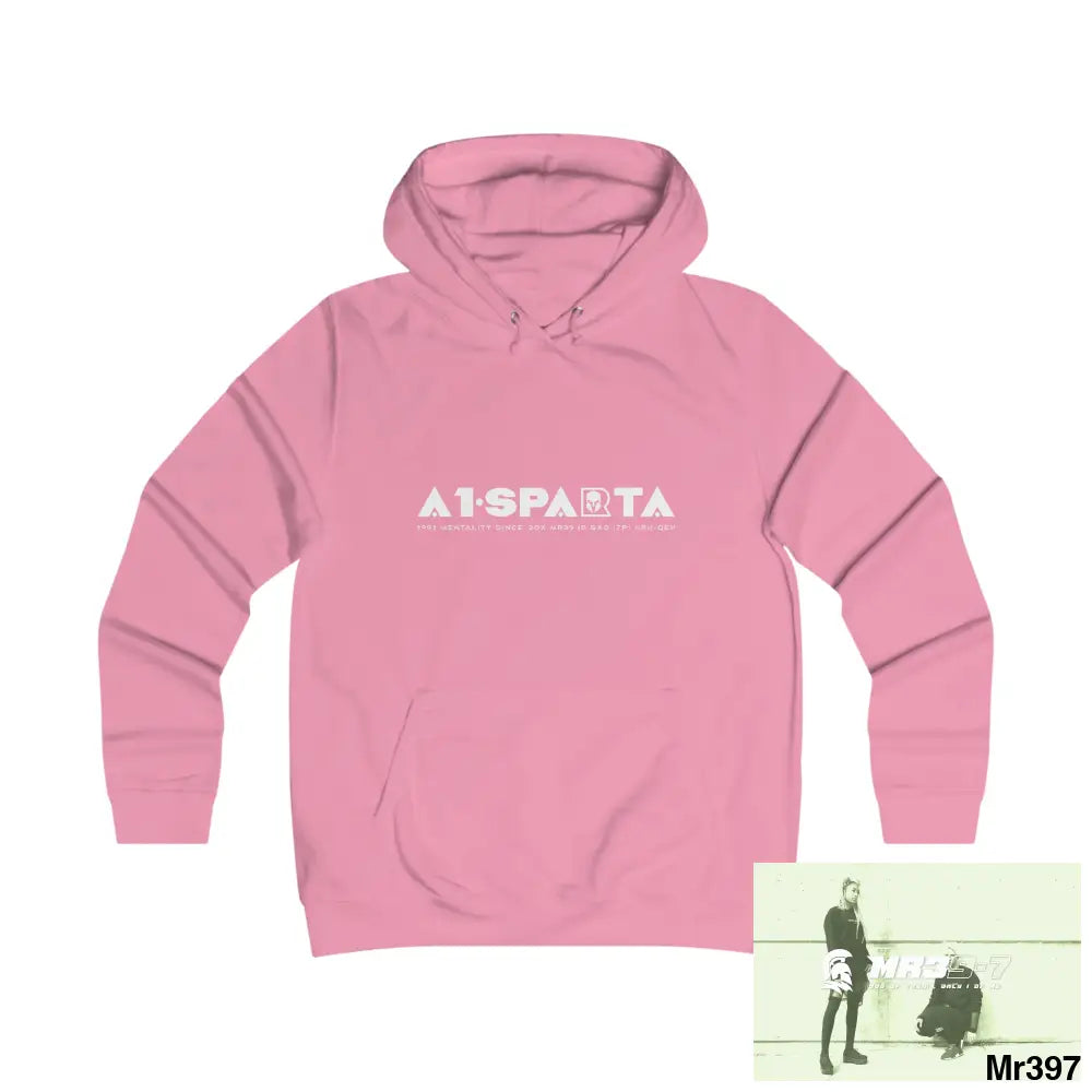 A1-Peace Sparta Girlie College Hoodie S / Candyfloss Pink Hoodie