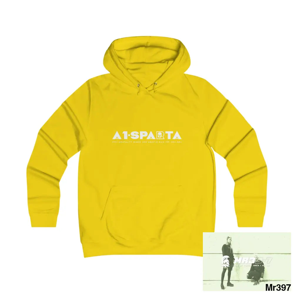 A1-Peace Sparta Girlie College Hoodie S / Sun Yellow Hoodie