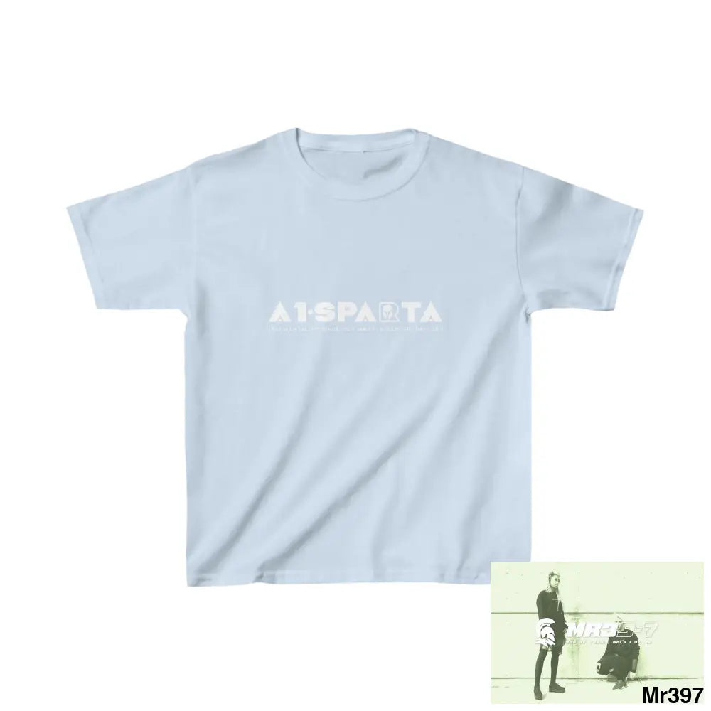 A1- Peace Sparta - Kids Heavy Cotton™ Tee XS / Light Blue Kids clothes