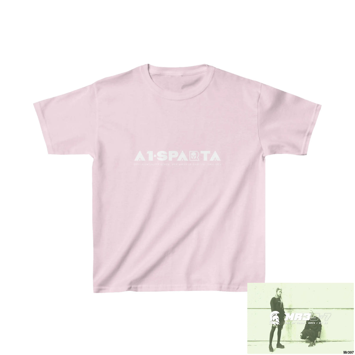 A1- Peace Sparta - Kids Heavy Cotton™ Tee XS / Light Pink Kids clothes