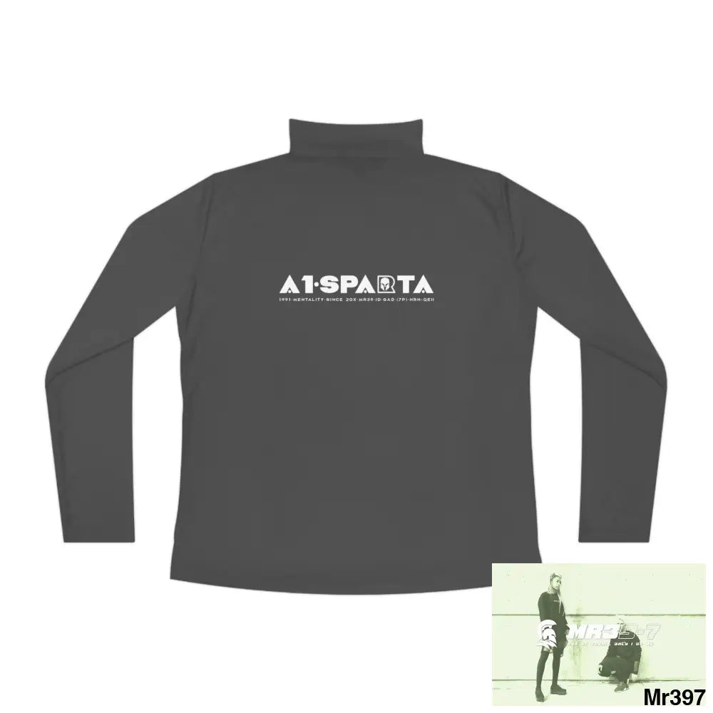 A1- peace Sparta -Ladies Quarter-Zip Pullover Long-sleeve